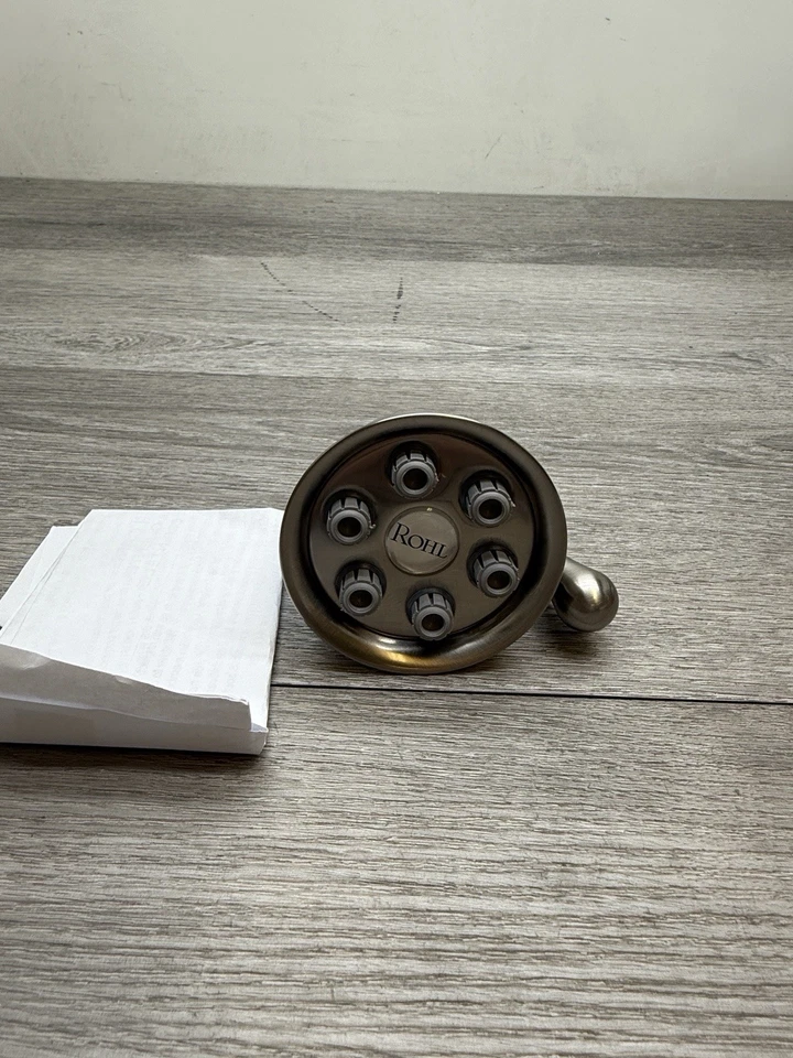 Cabezal de ducha de lluvia multifunción Rohl WI0122STN Mantova 1,8 GPM níquel satinado LEER Foto 2 de 4