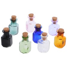 8Pcs Mini Glass Jars with Cork Reusable Tiny Bottles for Wedding and Souvenirs