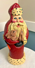 House of Hatten Rodney Leeseberg Santa Sculpture 1999 Christmas Folk Art
