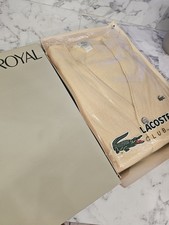 NEW Vintage Izod Lacoste Cardigan Sweater Mens Large Yellow V-Neck Grandpa NWT