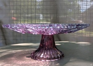 Purple Glass Cake Stand | eBay