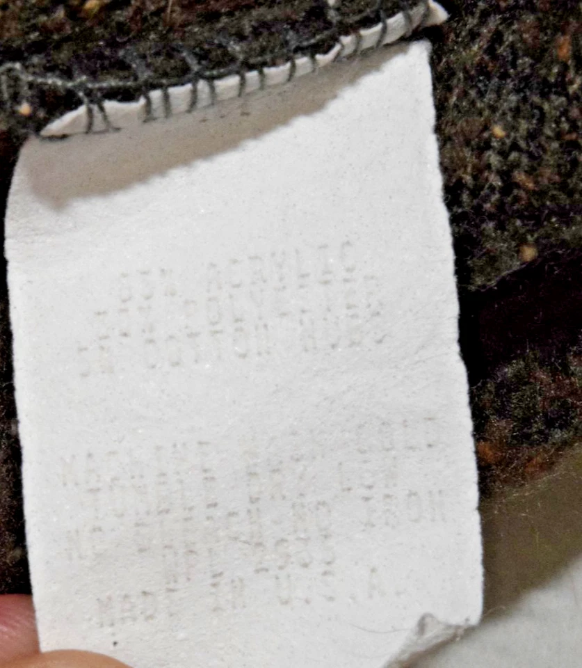 Chaqueta polar vintage Alpes años 90 talla XL rústica verde beige manchas hecha en EE. UU. Foto 4 de 4