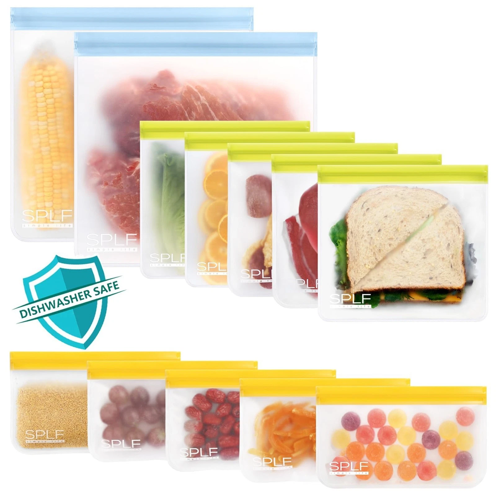 12 Pack Dishwasher Safe Reusable Bags, Leakproof Reusable Freezer Bags, BPA F...
Opens in a new wind