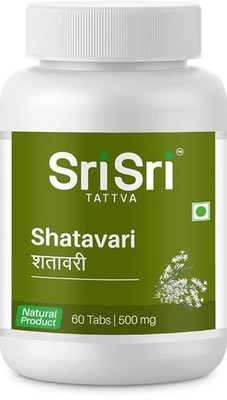 Sri Sri Shatavari 500mg   2 Pack of 60 Tablets | Immunity & Wellness Boost