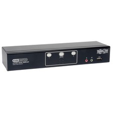 Tripp Lite 2-Port Dual Monitor DVI KVM Switch with Audio and USB 2.0 Hub