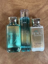 BATH and BODY WORKS AT THE BEACH 3Pc GIFT SET Body Lotion,Mist Shower Gel