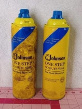 SC Johnson One Step No Buff Wax Fine Wood Floor Care 22 fl oz Vintage 1988 READ