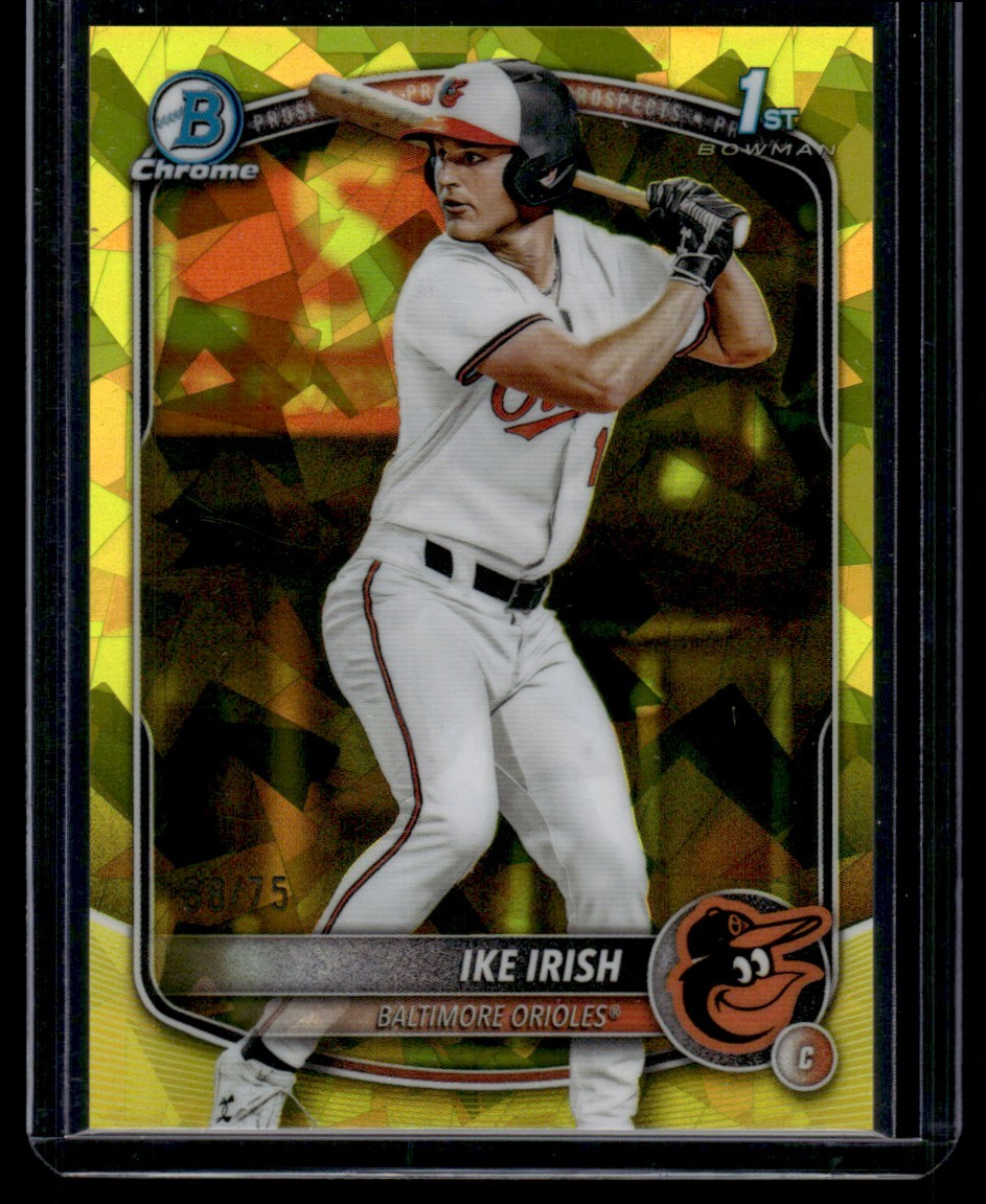 IKE IRISH 2025 BOWMAN DRAFT CHROME SAPPHIRE #BDC-16 YELLOW /75