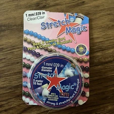 Stretch Magic Pepperell 1mm Bead and Jewelry Cord 5m 16 feet Clear