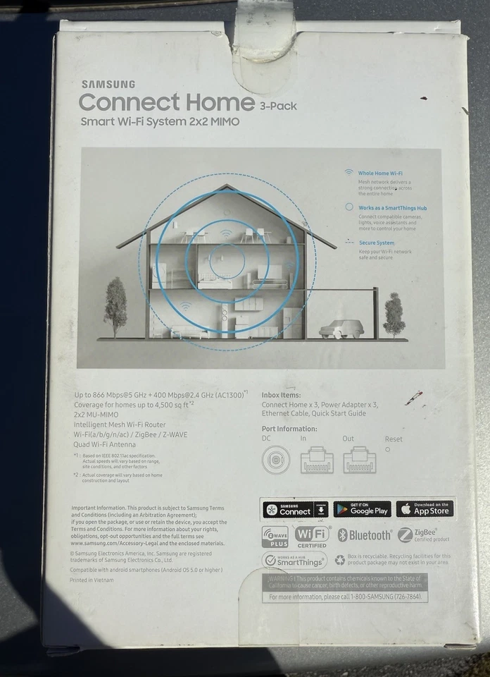 Samsung ET-WV520 Wi-Fi Mesh Router Set of 3 – 866 Mbps – Open Box - Image 2 of 4