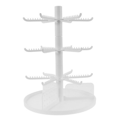 Keychain Storage Rack Entryway Holder with Basket Earring Display