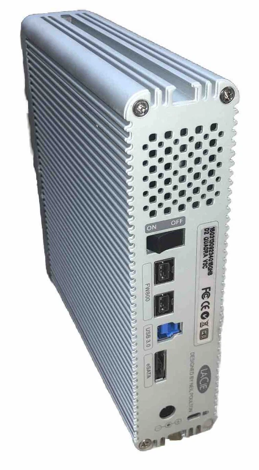LACIE d2 Quadra V3C | 2TB Desktop External HDD | USB 3.0 + FireWire 800 + eSATA - Image 3 of 4