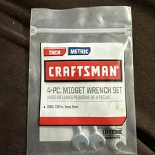 Craftsman 4pc midget Wrench set .Sae/Metric