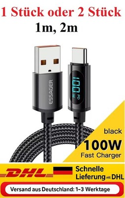 Essager USB Typ C Kabel für Huawei, Xiaomi, Samsung 66W/100W Schnellladung
