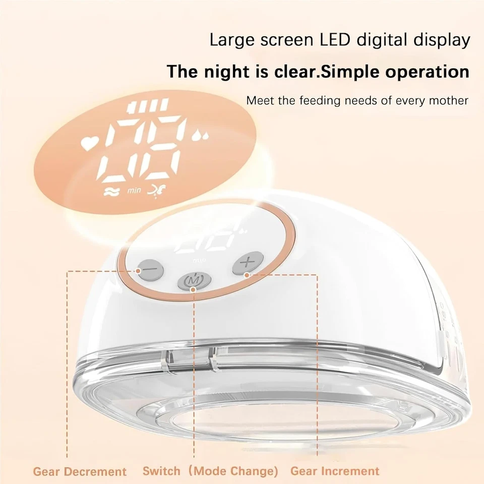 Milchpumpe Elektrisch Tragbar Freihändig Brustpumpe 4 Modi 12 Stufen Stillpumpe - Bild 3 von 4