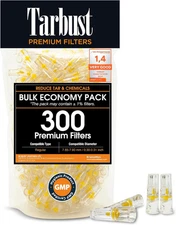 Tarbust 300 Cigarette Filters That Remove Tar and Chemicals, Reusable Filter Tip