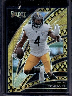 2025 Panini Select #253 DK Metcalf Gold Dragon Scale Prizm #/10