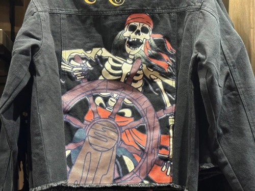Disney Parks Cropped Pirates of the Caribbean Denim Jacket - Picture 2 of 8
