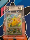 Pikachu 088 Black Star Illustration Promo Card Paldean Adventure Chest BGS 8.5