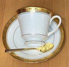NORITAKE Fine China LEGACY GOLD Cup, Saucer & Spoon Set Sri Lanka NEW 4280 — photo 1