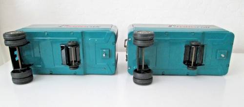 Transcon Trattore Frizione Metallo Doppio Rimorchio Semi Camion Giocattolo Anni 60 Vintage AZB - Foto 19 di 20
