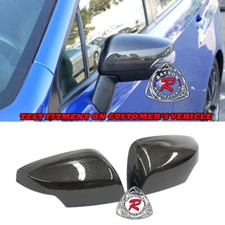 Fits 15-21 Subaru STi w/ Turn Signal Cutout OE-Style Side Mirror Covers (Carbon)