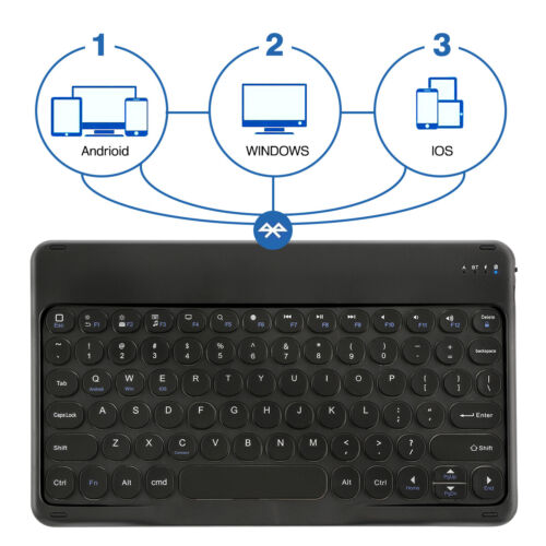 Tastiera Bluetooth per Nuovo iPad Air 6 11"/10th/9th/7th/6th/5th Gen Pro 11" 10.9" - Foto 3 di 11