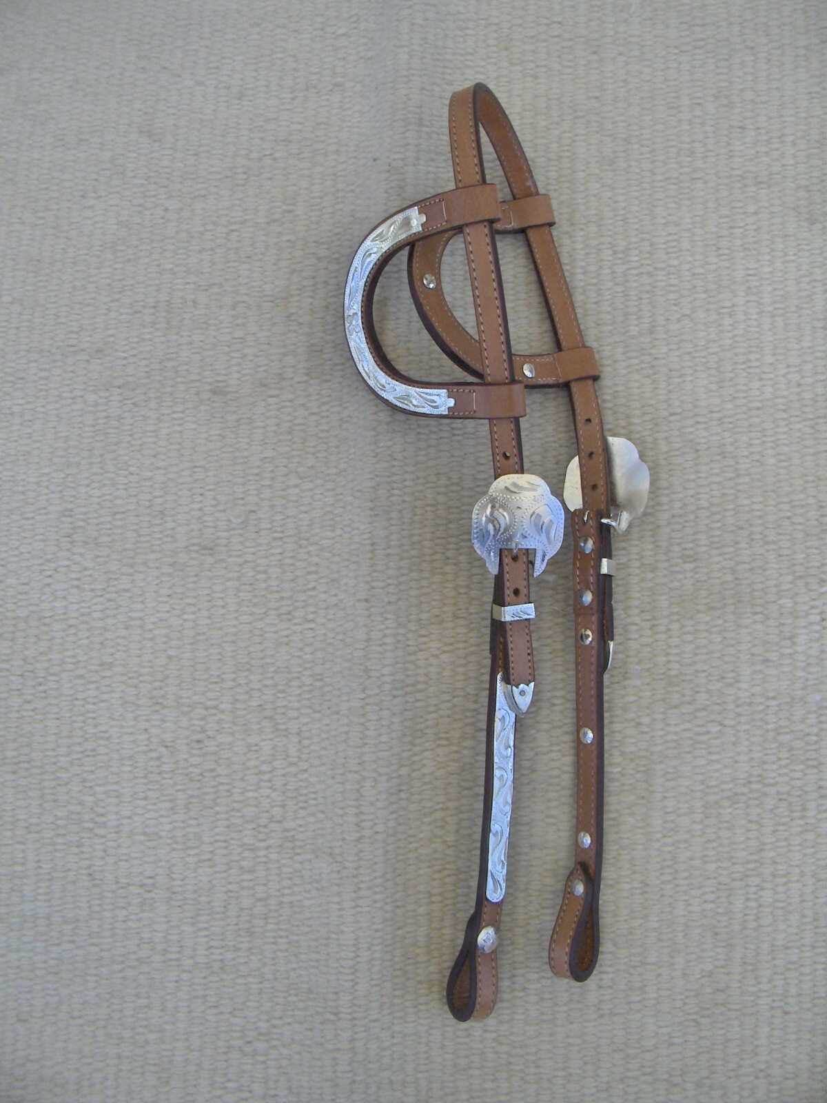 WESTERN SILVER SHOW/TRAIL HEADSTALL/BRIDLE