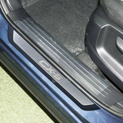 Stainless Steel Door Sill Cover Scuff Scratch Pad Plate Set For