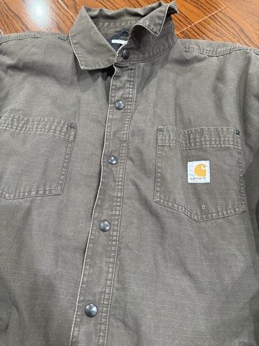 Carhartt Work Coat Mens 2XL Artic Quilt Lined Quality Made Heavy Duty Green - Picture 11 of 11