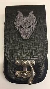 Celtic Wolf Mobile Cell Phone Pouch Wallet Belt Loop Leather Holster Biker