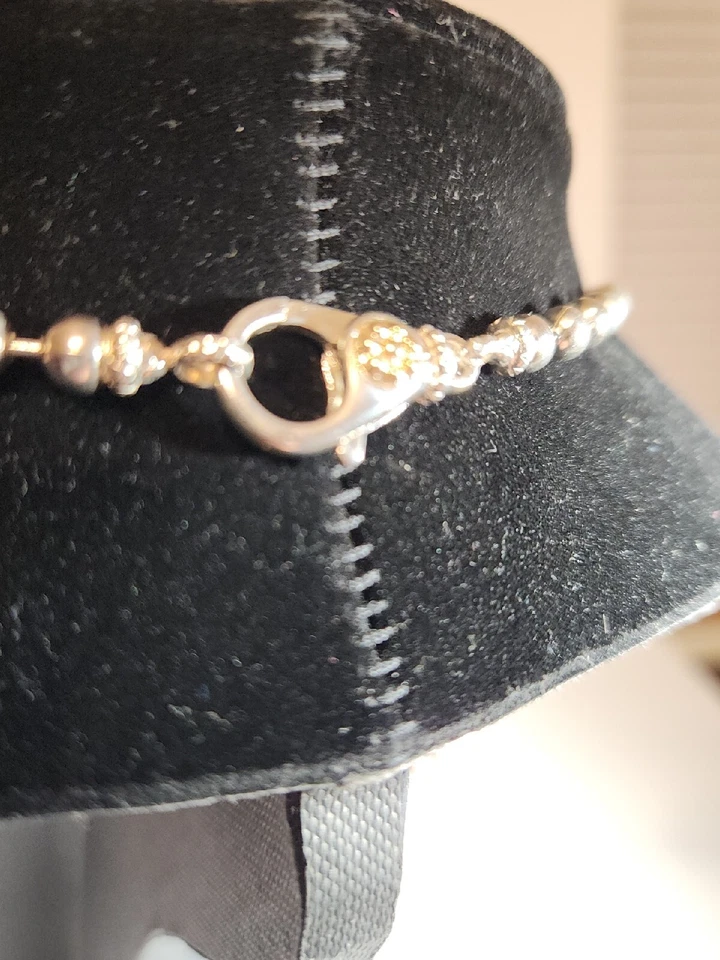 Collar de plata de ley camafeo verde .925 Tagliamonte Foto 3 de 3