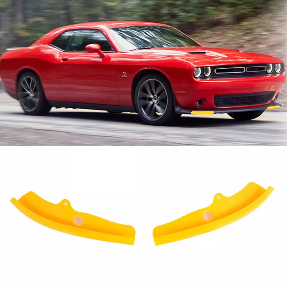 Yellow Front Bumper Lip Splitter Protector for Dodge Challenger R T SRT GT 15 20