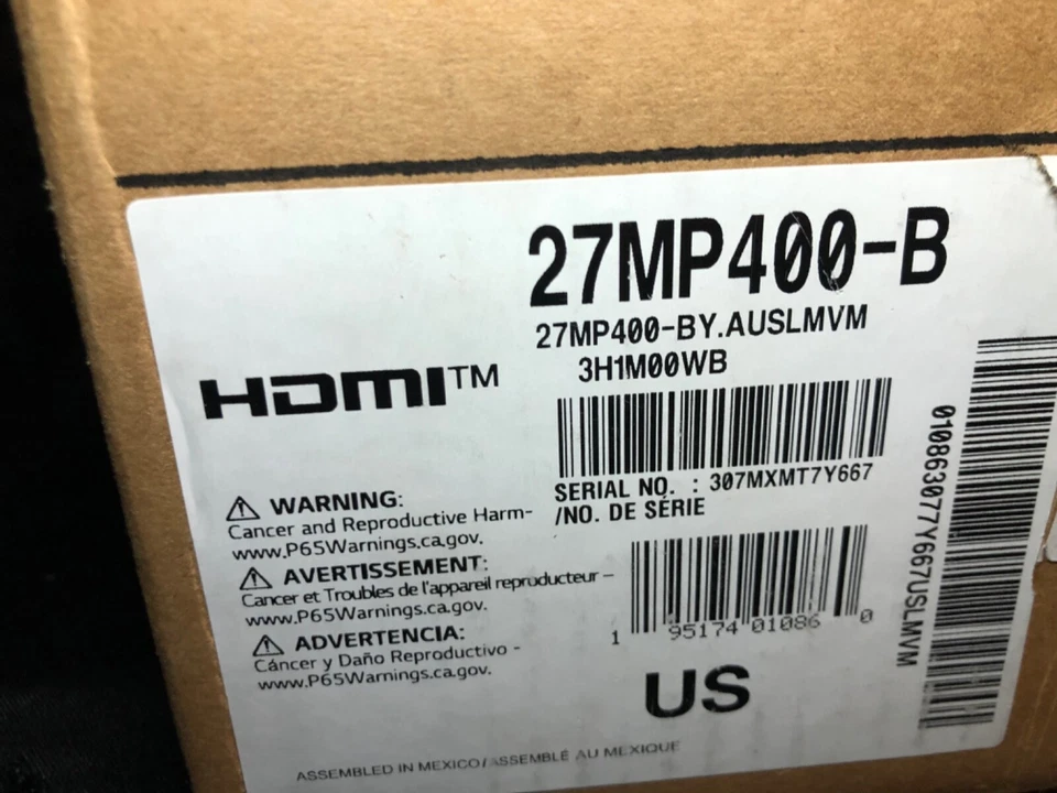 LG 27MP400-B 27'' FHD IPS 3-Side Borderless AMD FreeSync Monitor - (2023) Black - Image 2 of 4