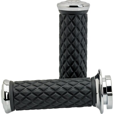 22-23 for Harley FLFBS BILTWELL Grips Alumicore TBW Chrome 6608-105-01