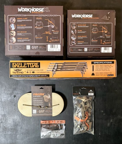 Tethrd Grit XL Saddle Bottomlands Platform Skeletors Stick Combo Package 2 New - Picture 2 of 8