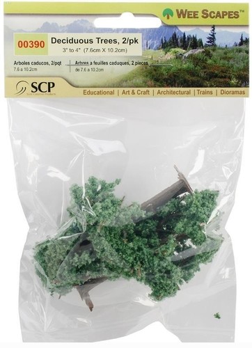 Wee Scapes 3" & 4" Light Green Deciduous Trees WS00390 FAST SHIP! A65 - 第 1/1 張圖片