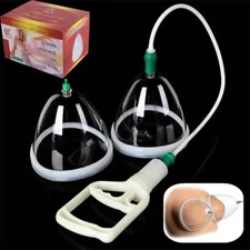 Breast Pump Buttocks Enlarger Massager Dual Cup Kits Natural Enhancement Vacuum