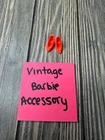 Vintage Barbie Red High Heel Shoes Accessory
