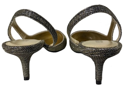BNWT MICHAEL KORS Eliza Flex Kitten Pump Glitter Champagne - Size UK 4 US6 EU37 - Picture 6 of 12