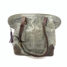 Nino Bossi Elena Dome Satchel Textured Leather Bag Tote Shoulder Strap