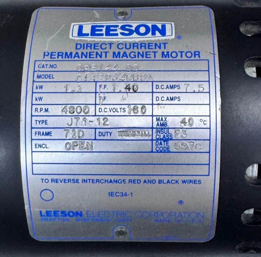 LEESON C42D340BΘA Permanent Magnet DC Motor | 7.5A | 4900 RPM | 180 DC - Image 2 of 4