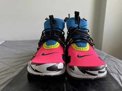 Nike x Acronym Air Presto Mid Racer Pink Men's Size 9 Blue 2018