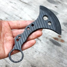 Cuchillo de Fibra de Carbono Hoja Fija Táctico con Funda Colección Juego Accesorios HACHA
