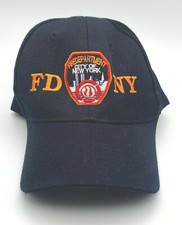 FDNY New York Fire Department Logo NYC Black Acrylic Wool Adjustable Hat