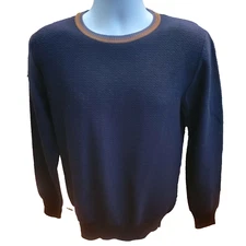Altea Men's 100% Wool Chevron Jacquard Knit Crewneck Sweater Italy $695 Size S