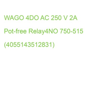 WAGO 4-Kanal-Relaisausgang,AC 250 V,2,0A 750-515 (4055143512831)