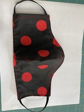 Fabric Face Mask 100 cotton bendable nose wire and filter pocket Polka Dot