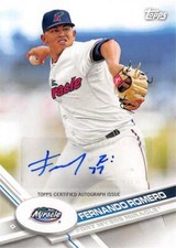 Fernando Romero autographed baseball card 2017 Topps Certified Pro Debut #149