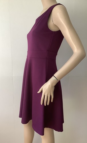 CYNTHIA ROWLEY Purple Fit And Flare Sleeveless Dress (Size 4) - Picture 4 of 10